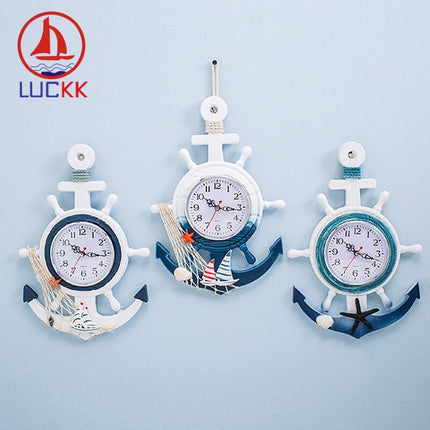 Orologio da parete stile marinaro ancora