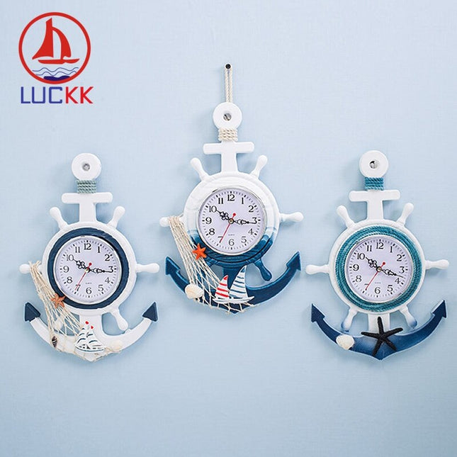 Orologio da parete stile marinaro ancora