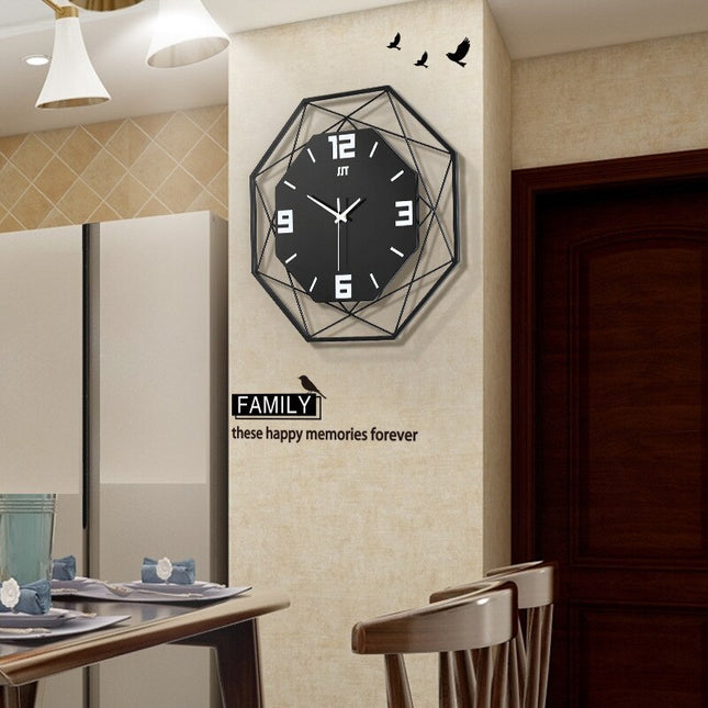 Orologio da parete in metallo geometrico