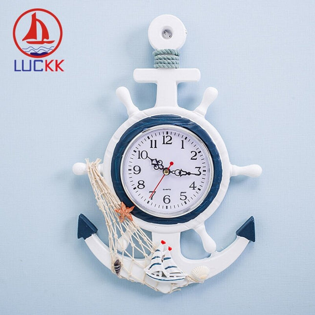 Orologio da parete stile marinaro ancora