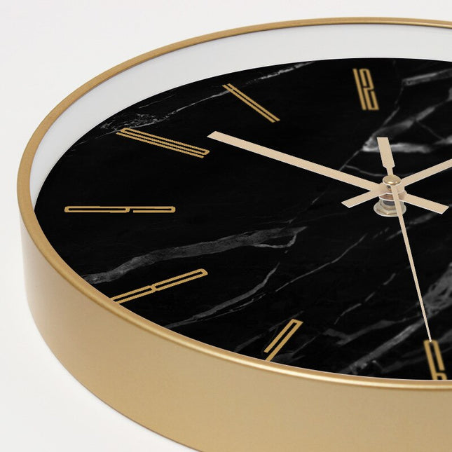 Orologio da parete marmo nero dorato