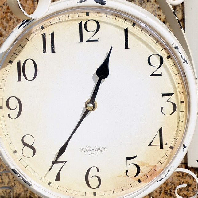 Orologio bifacciale vintage stile stazione