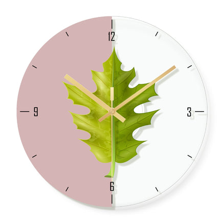 Orologio da parete con foglia dorata