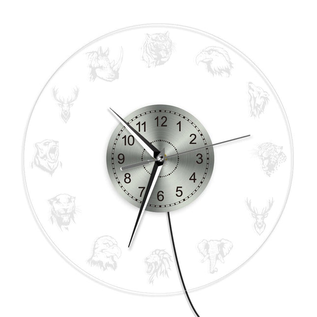 Orologio da parete LED con animali