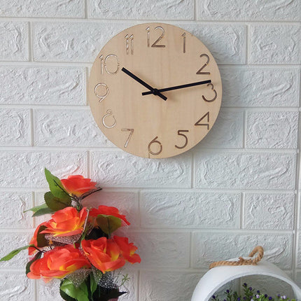 Orologio da parete minimalista in legno