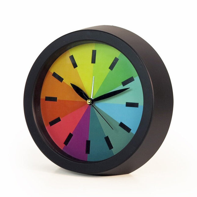 Sveglia da tavolo rotonda design arcobaleno