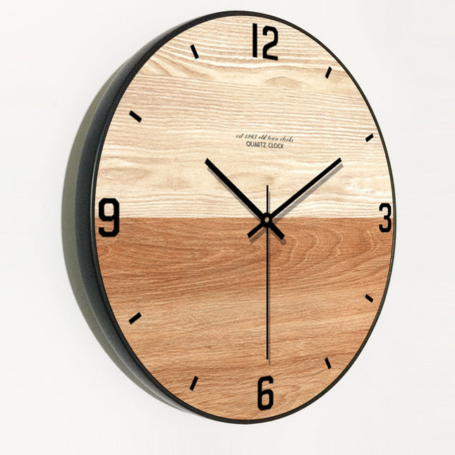 Orologio da muro design legno bicolore