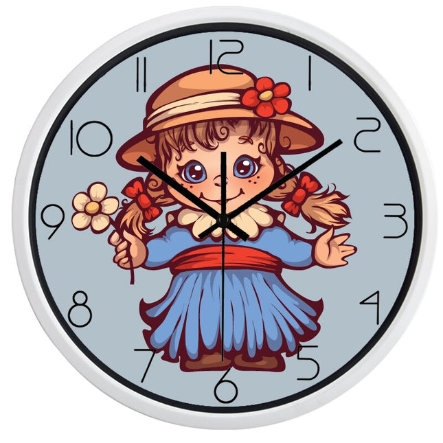 Orologio da parete con disegno bambina