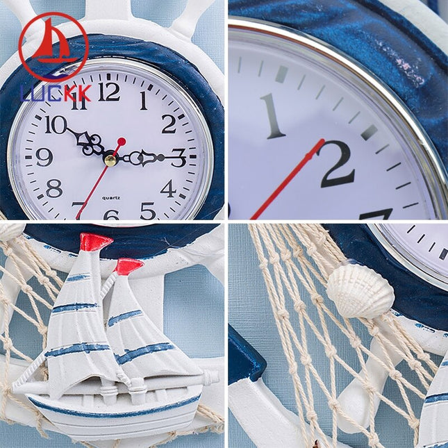 Orologio da parete stile marinaro ancora