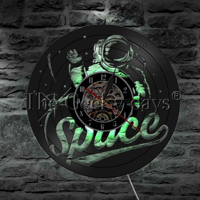 Orologio in vinile da parete astronauta