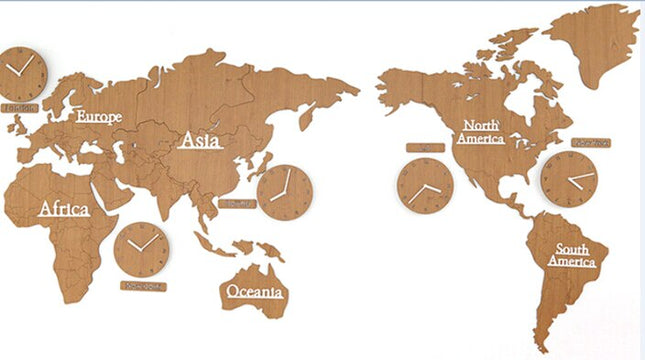 Orologio da muro mappamondo 5 fusi