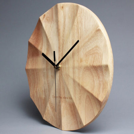 Orologio da parete moderno legno sfaccettato