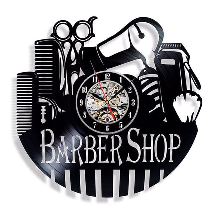 Orologio da parete vinile barber shop
