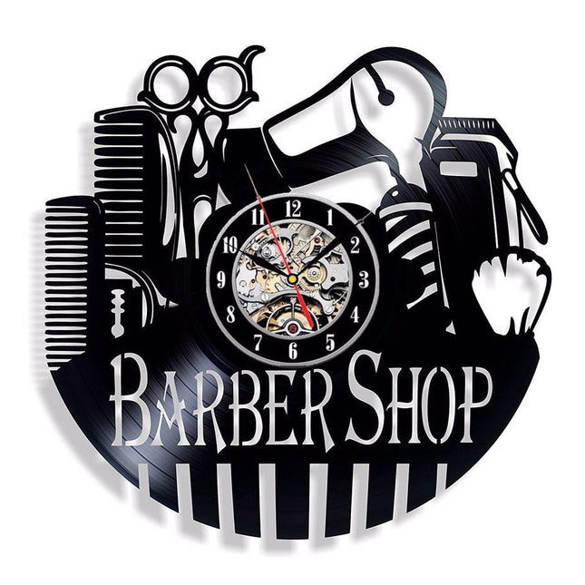 Orologio da parete vinile barber shop