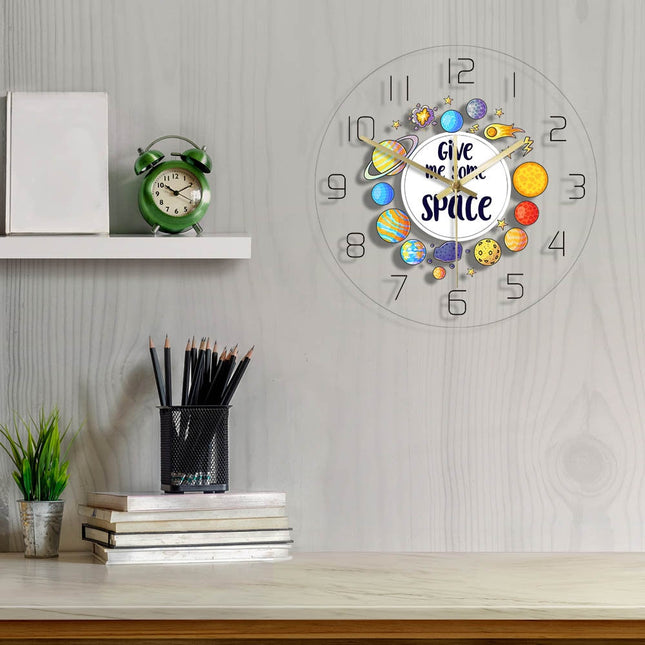 Orologio da parete a LED pianeti