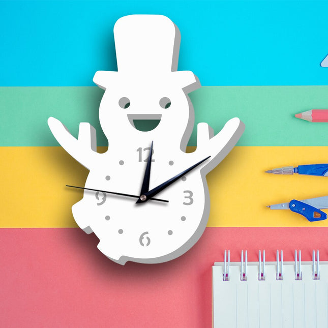 Orologio da muro a forma di pupazzo di neve