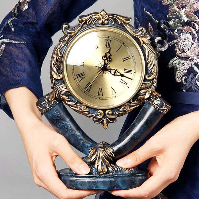 Orologio da tavolo vintage finitura dorata