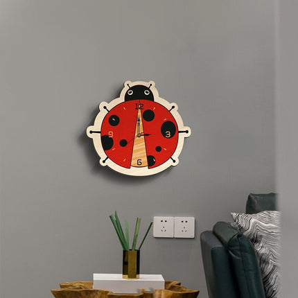 Orologio da parete coccinella per bambini