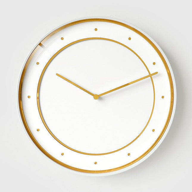 Orologio da parete elegante nero e oro