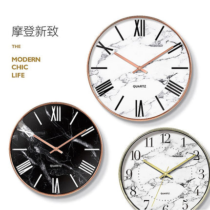 Orologio da parete moderno effetto marmo