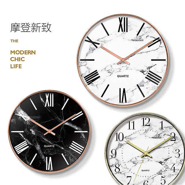 Orologio da parete moderno effetto marmo