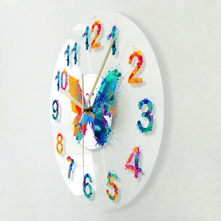 Orologio da parete a LED farfalle