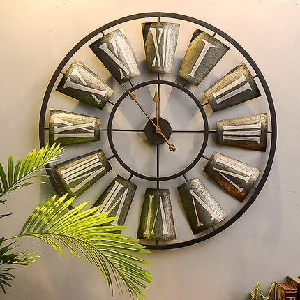 Grande orologio da parete industriale stella