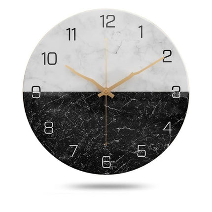 Orologio da parete design marmo bicolore