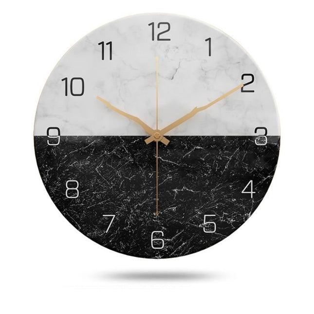 Orologio da parete design marmo bicolore