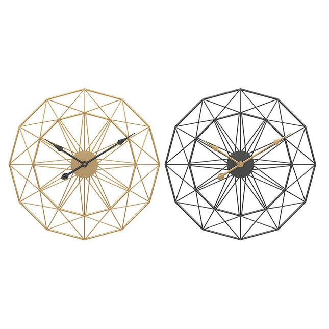 Orologio da parete in ferro geometrico