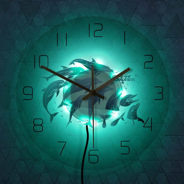 Orologio da parete a LED delfino