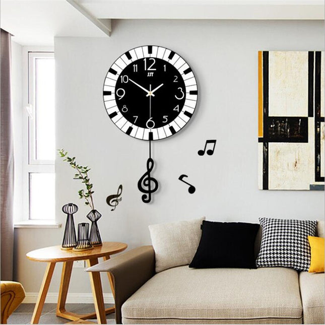 Orologio da parete con note musicali