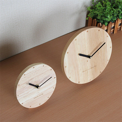 Orologio da tavolo in legno senza numeri