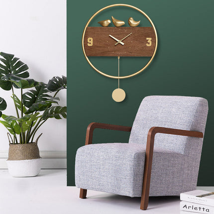 Orologio da parete design con uccelli