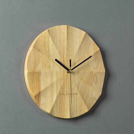 Orologio da parete moderno legno sfaccettato