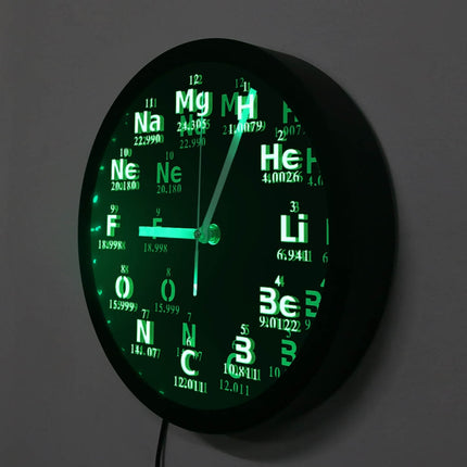Orologio da parete LED tavola periodica