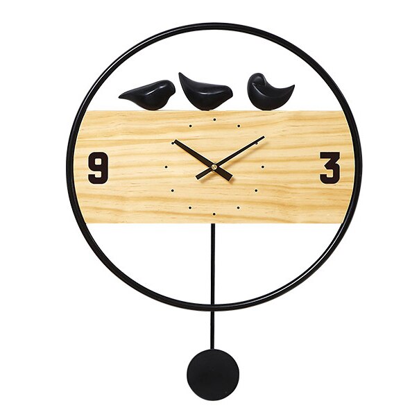 Orologio da parete design con uccelli