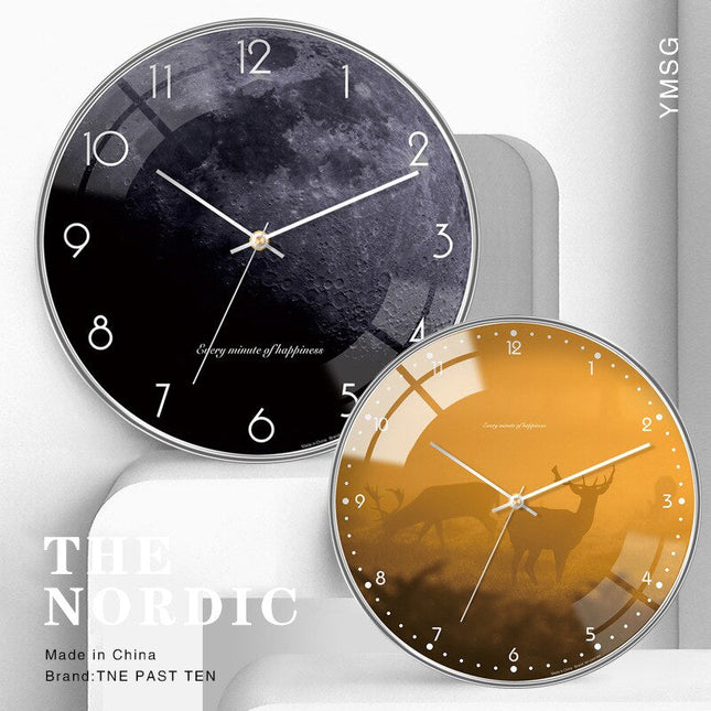 Orologio da parete nordico vetro bombato