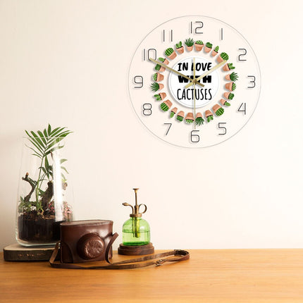 Orologio da parete a LED cactus