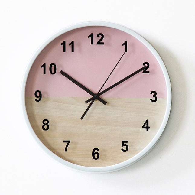 Orologio da parete bicolore rosa e giallo