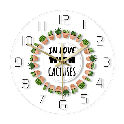 Orologio da parete a LED cactus