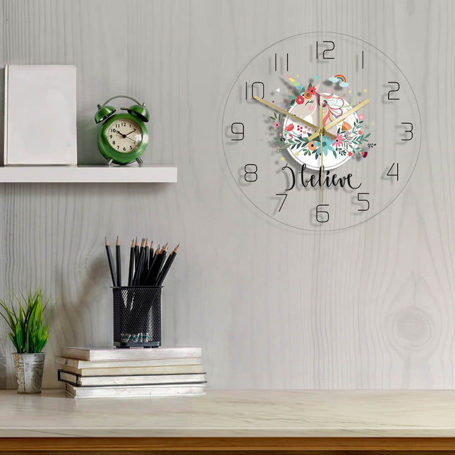 Orologio LED unicorno per cameretta bambina