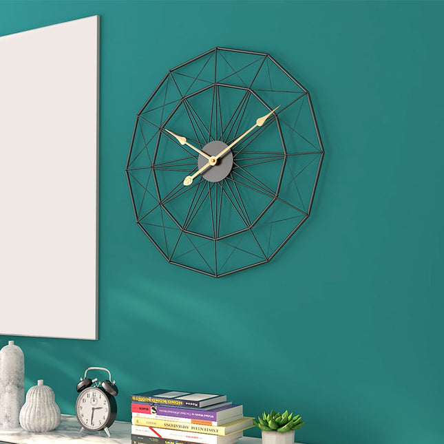 Orologio da parete in ferro geometrico