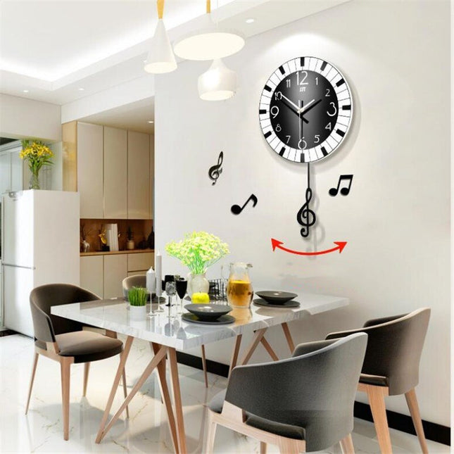 Orologio da parete con note musicali