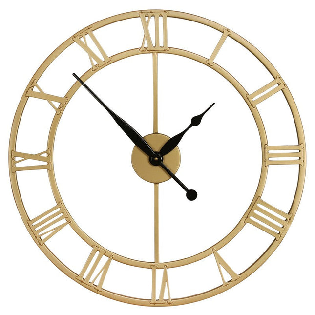 Orologio da parete grande metallo dorato