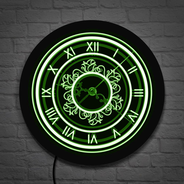 Orologio da parete LED design barocco