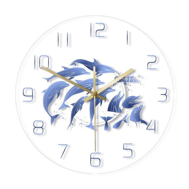 Orologio da parete a LED delfino