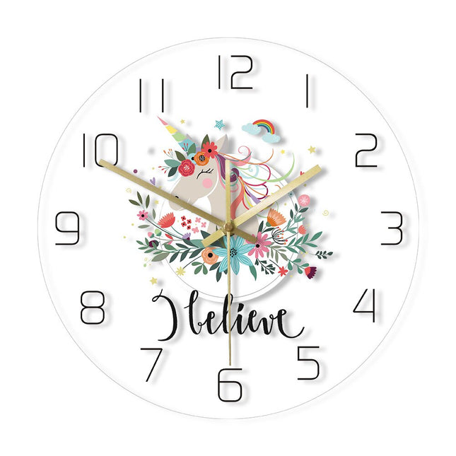 Orologio LED unicorno per cameretta bambina