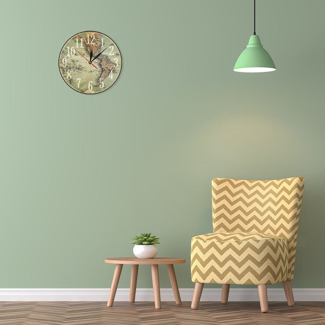 Orologio da parete vintage con mappamondo