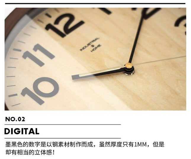 Orologio da parete legno con vetro